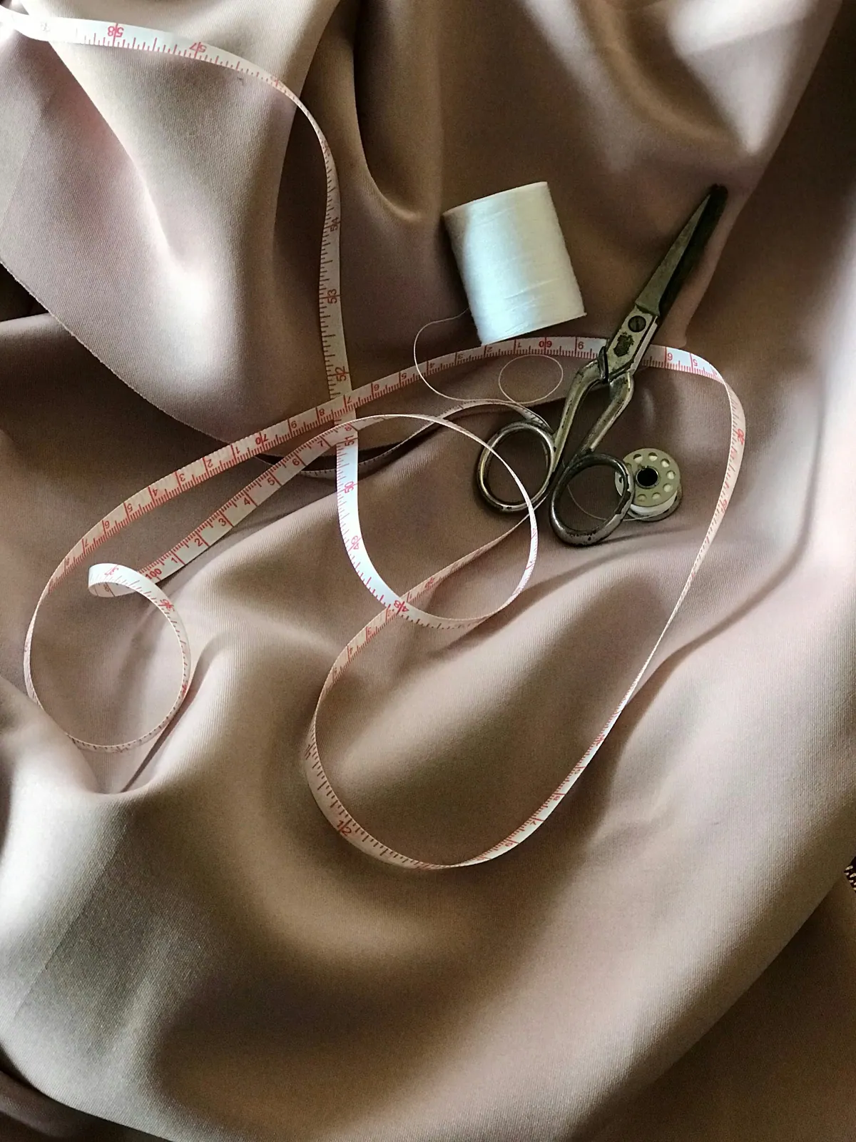 Dressmaking fabric draped to show handle and movement