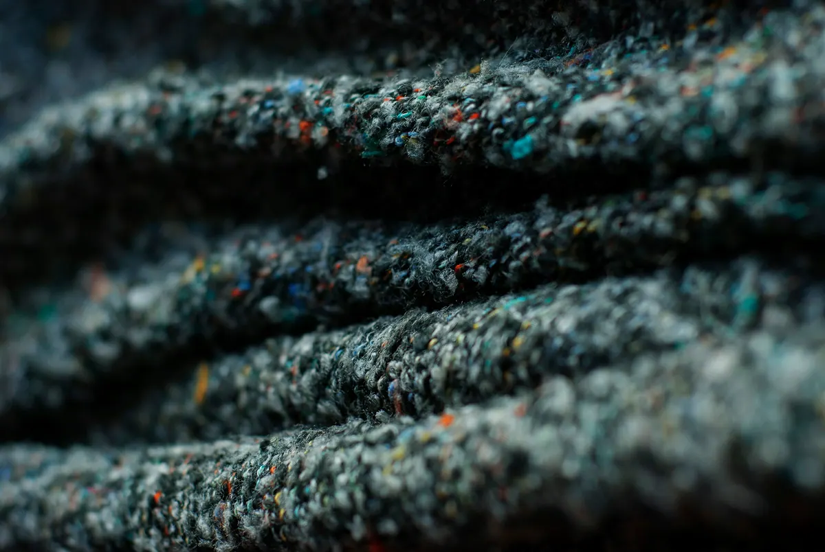 Tailoring fabric close-up showing weave suitable for garment production