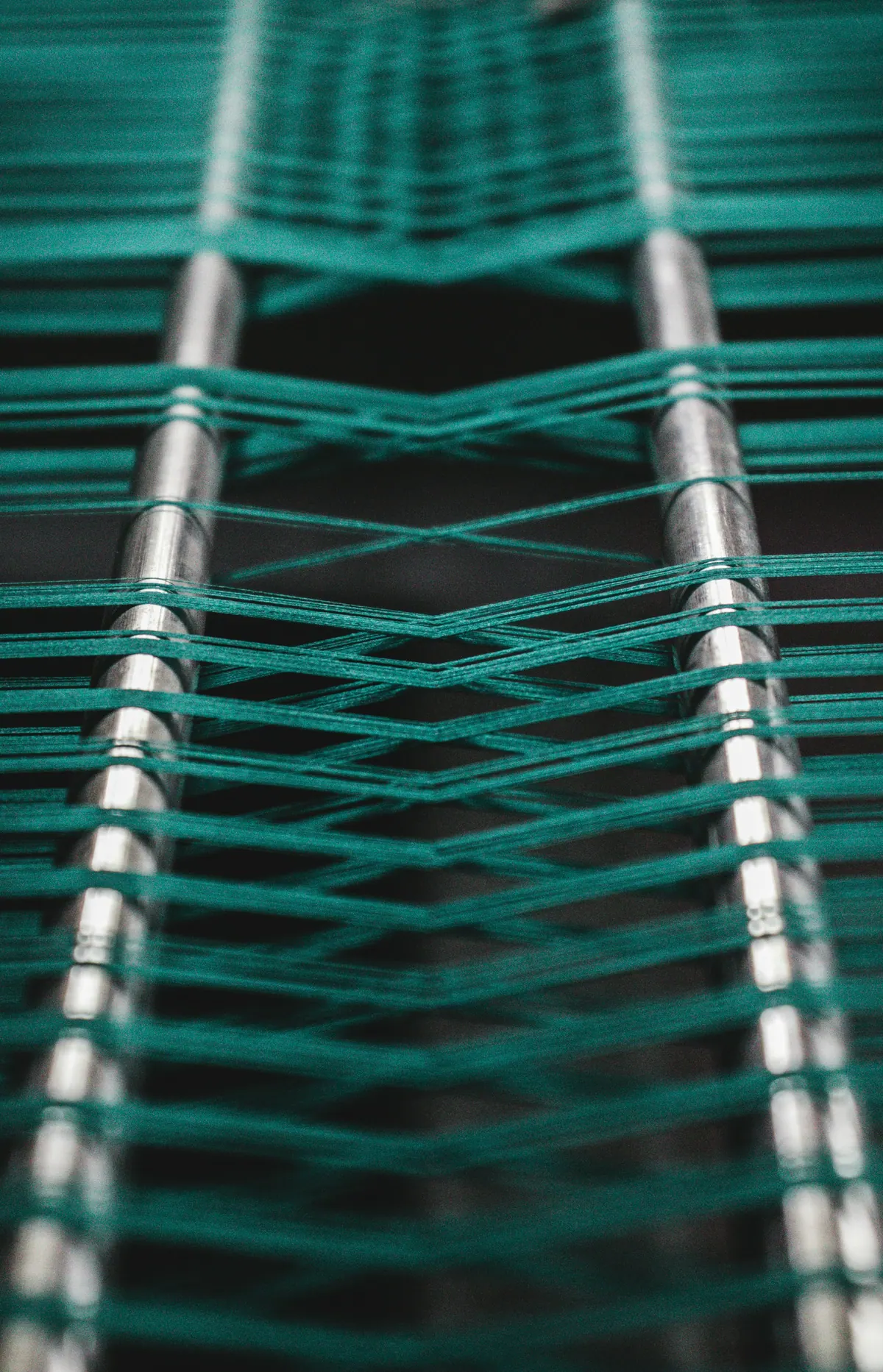Close-up of woven fabric showing thread structure and tactile surface