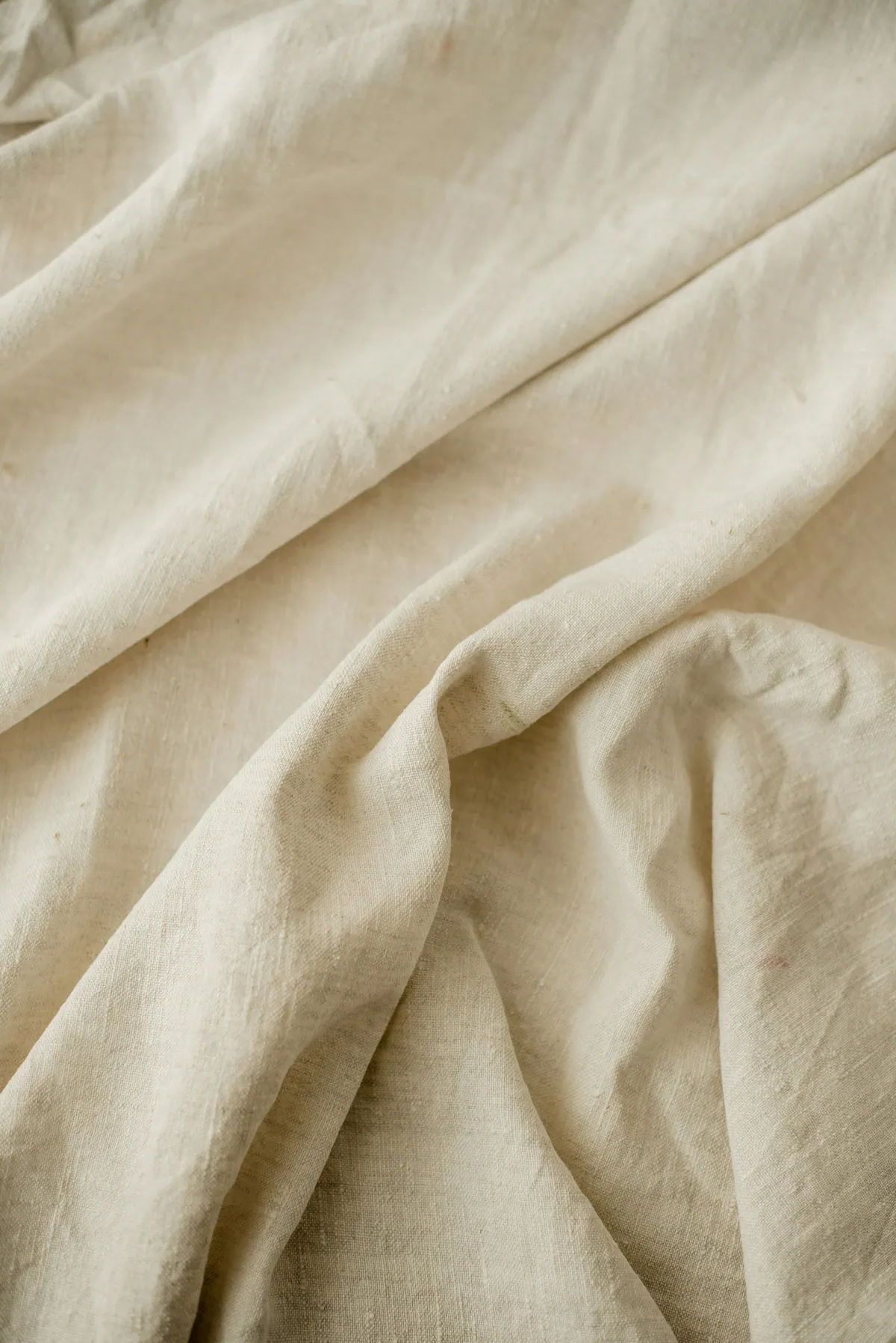 Curtain fabric folded to show drape and finish for interior projects